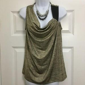 Jaclyn Smith Metallic Gold Tank